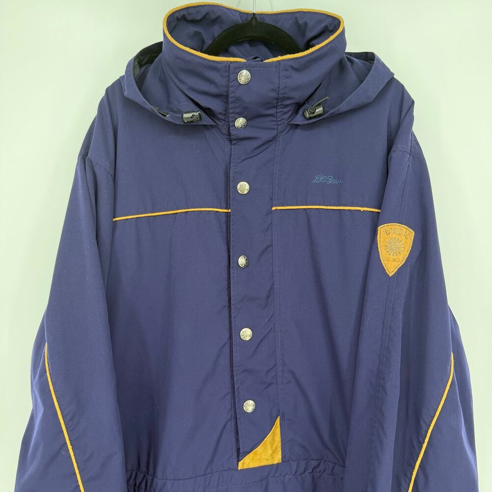 Vintage L.L. Bean Mens Anorak Pullover Large TALL Gorp 90s Windbreaker Camping